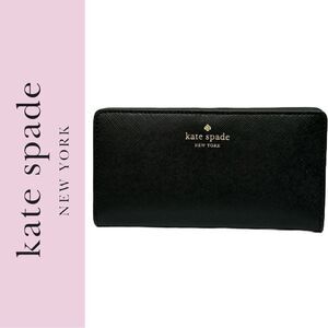 Kate Spade New York Jana Saffiano Leather Large Black Wallet‎ K8193